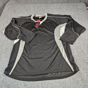 Kamazu Hockey Los Angeles Practice Jersey Mens XL Black Silver White